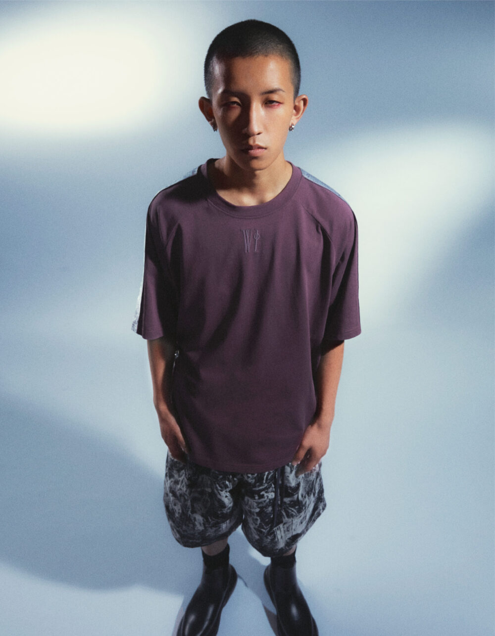 Purple Noble Dragons Stripe T-shirt