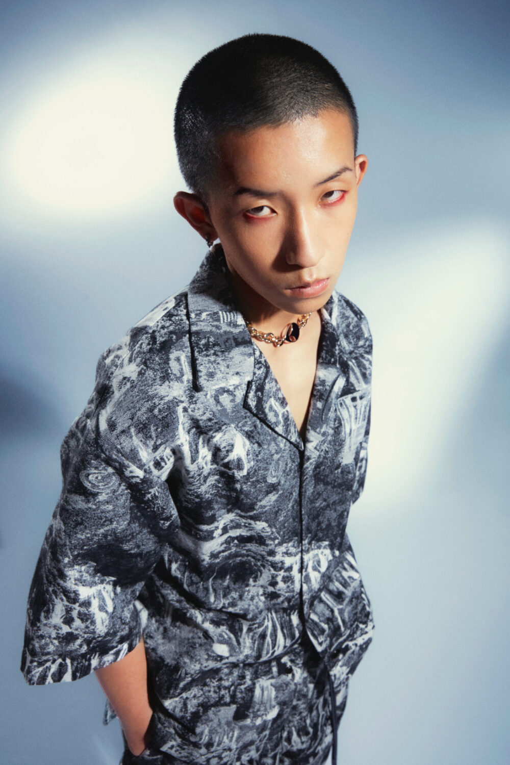 Mono Jacquard Shirt Jacket
